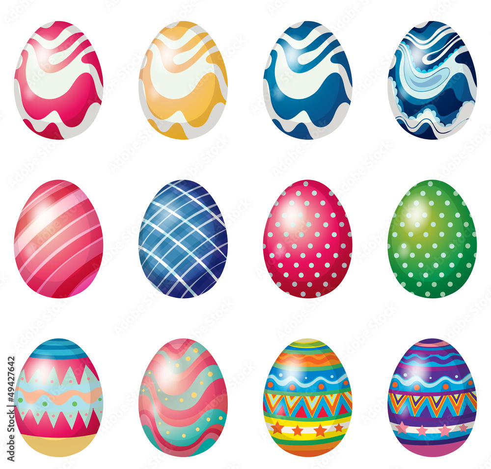 Easter eggs for the easter Sunday egg hunt