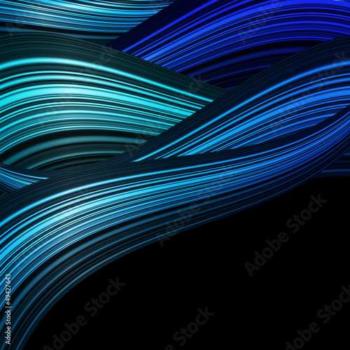 Blue dark wave background