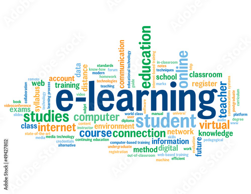 "E-LEARNING" Tag Cloud (education online web internet studies)
