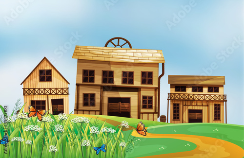 Houses in the neighborhood