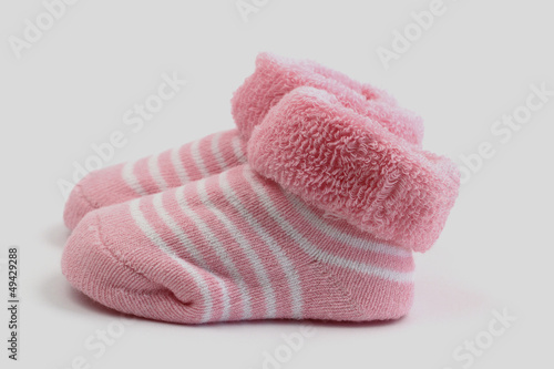 Pink baby socks
