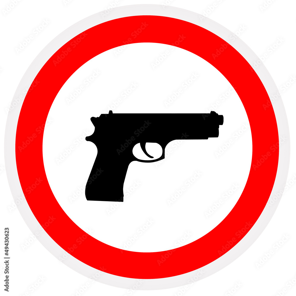 Sinal de proibido - armas Sinal de proibido - armas
