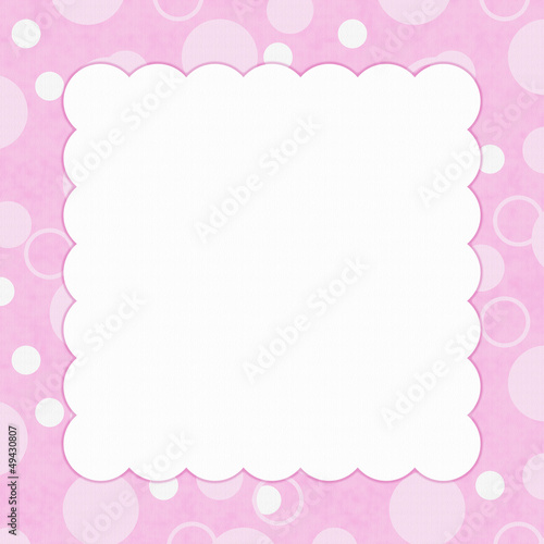 Pink Polka Dot background for your message or invitation