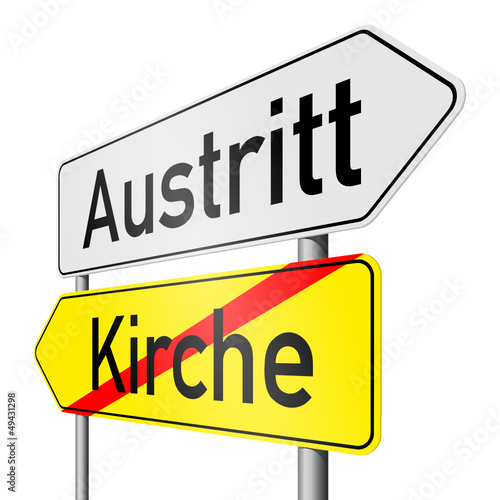 schild lr austritt kirche I