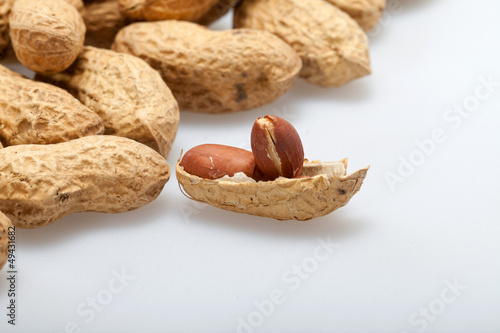 Wallpaper Mural .Dried peanuts in closeup on the white background Torontodigital.ca