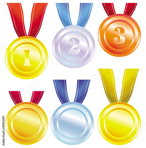 gold silver bronze medals