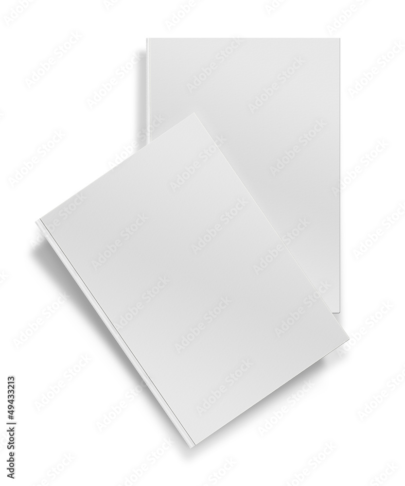 close up of a blank white book on white background close up of a blank white book on white background