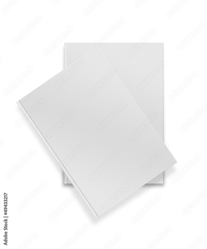 close up of a blank white book on white background close up of a blank white book on white background