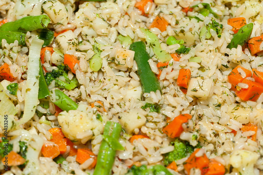the healthy diet - brown rice with vegetable the healthy diet - brown rice with vegetable