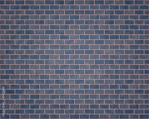 Wall of different blue bricks