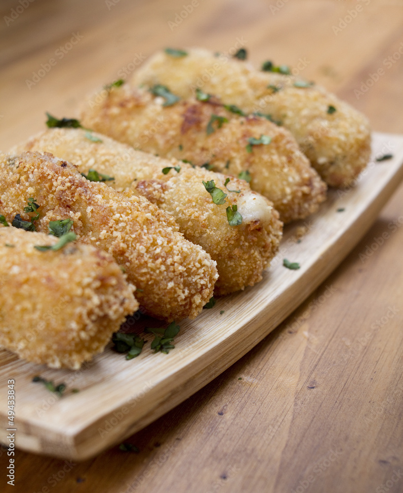 Ration of Croquettes. Typical Tapa of Spanish Cuisine. Ration of Croquettes. Typical Tapa of Spanish Cuisine.