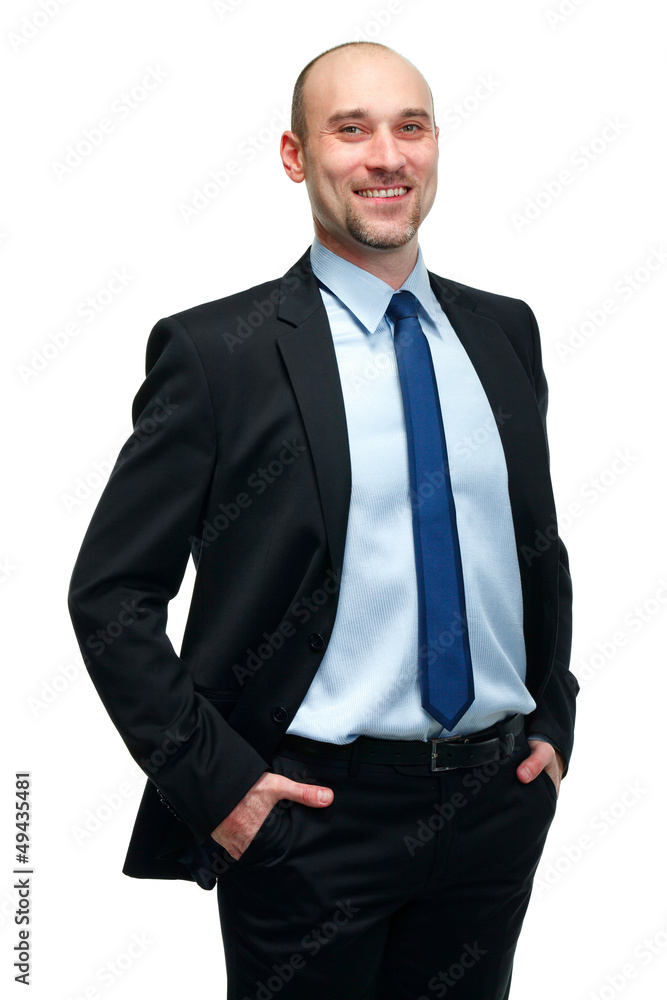 Portrait of happy smiling young businessman, isolated over white Portrait of happy smiling young businessman, isolated over white