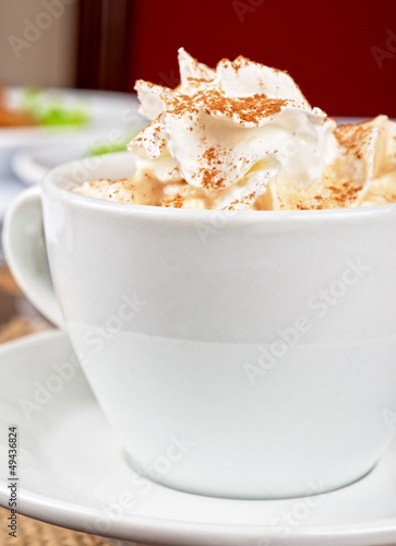 Deliicous coffee closeup