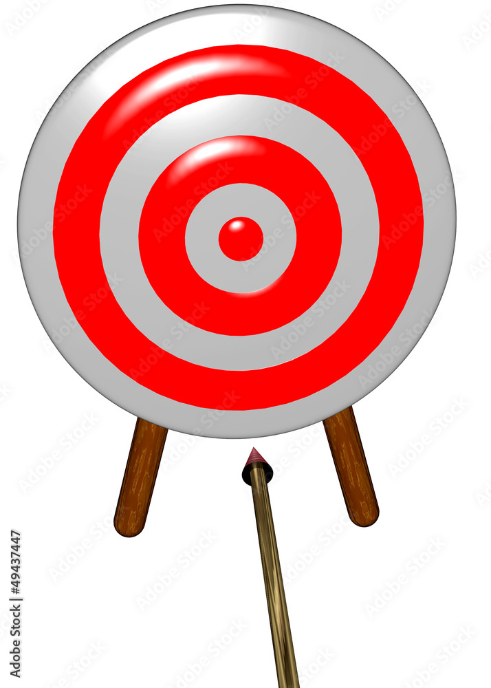 ARROW CENTRES THE TARGET - 3D ARROW CENTRES THE TARGET - 3D