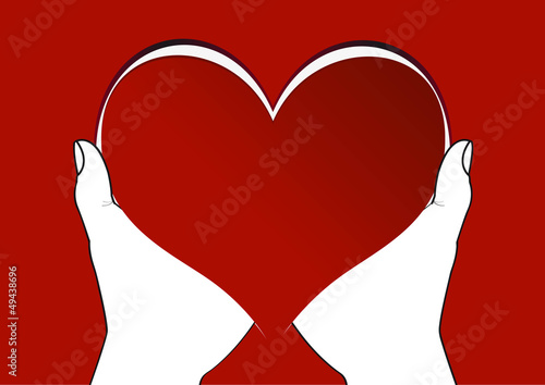 Coeur dans les mains - Saint Valentin