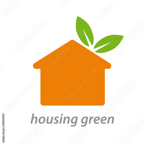 Vector logo housing green