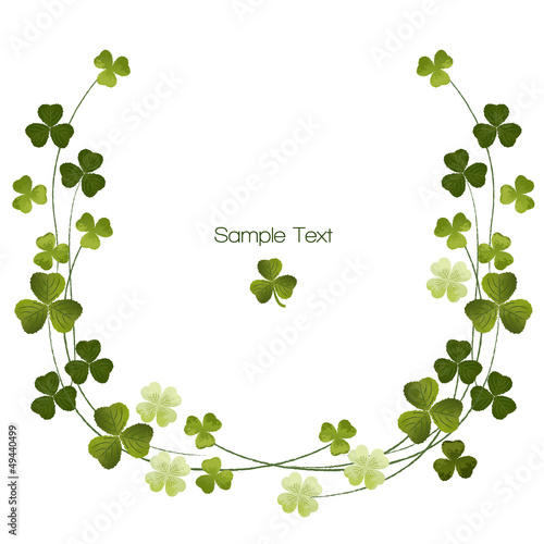 Shamrocks decoration border クローバー シャムロック ボーダー 装飾 デザイン