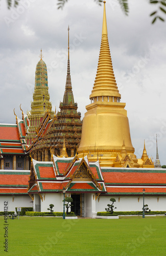 Temple of the Emerald Buddha, a landmark of Bangkok, Thailand