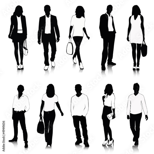 Collection of people silhouettes