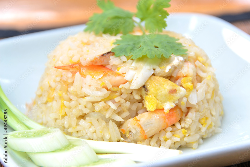 fried rice with shrimp and crab,Thai cuisine fried rice with shrimp and crab,Thai cuisine