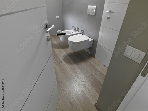 Wallpaper Mural sanitari sospesi nel bagno moderno Torontodigital.ca