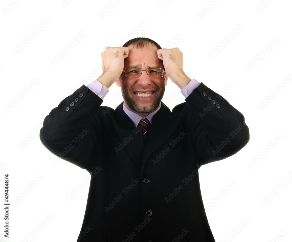 Sad business man isolated on white background Sad business man isolated on white background