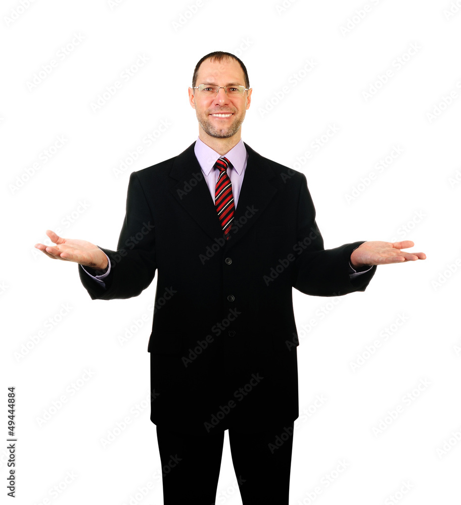 Smiling business man isolated on white background Smiling business man isolated on white background