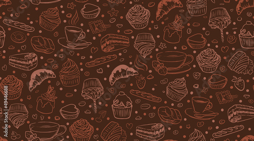 coffee cupcake pattern