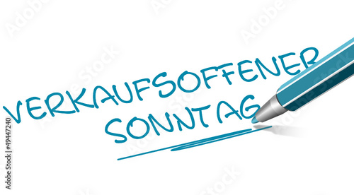 Werbung Schild Hinweis - verkaufsoffener Sonntag