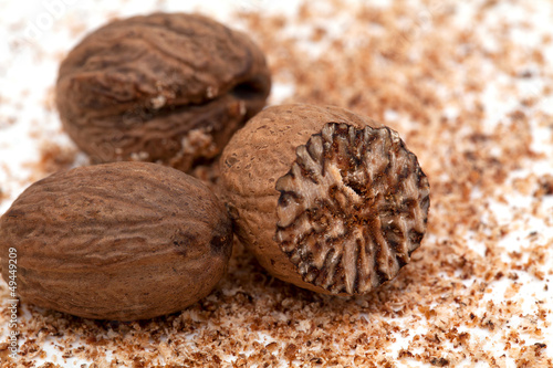 nutmeg isolated on white background