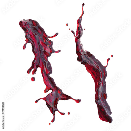 Photography red wine or cherry juice dynamic liquid splash