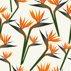 Deken met foto Tropische bloemen patronen Paradise bird flower pattern  © Cienpies Design