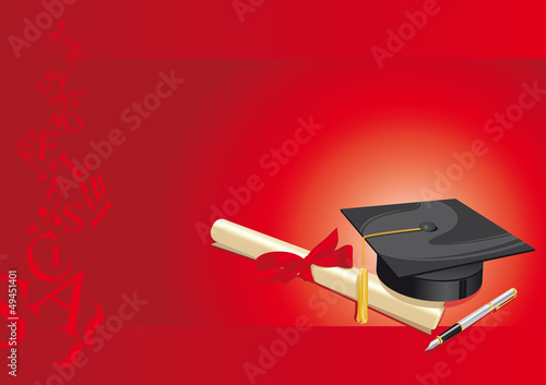 university degree college greeting card