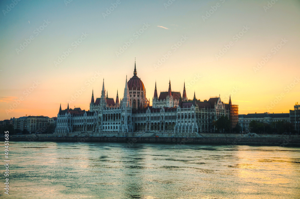 Hungarian Parliament building in Budapest