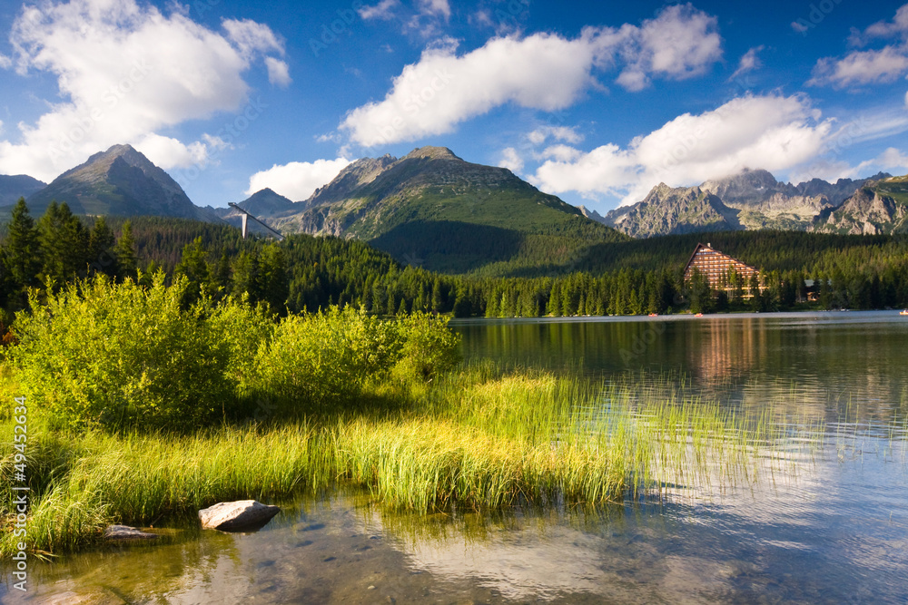 Strbske Pleso, lake in Slovakia in High Tatras