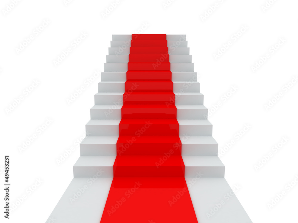 Stair with Red Carpet