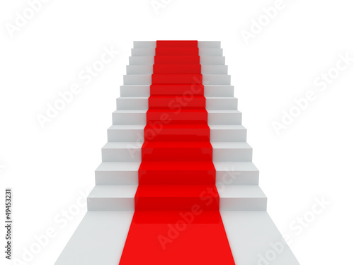 Stair with Red Carpet