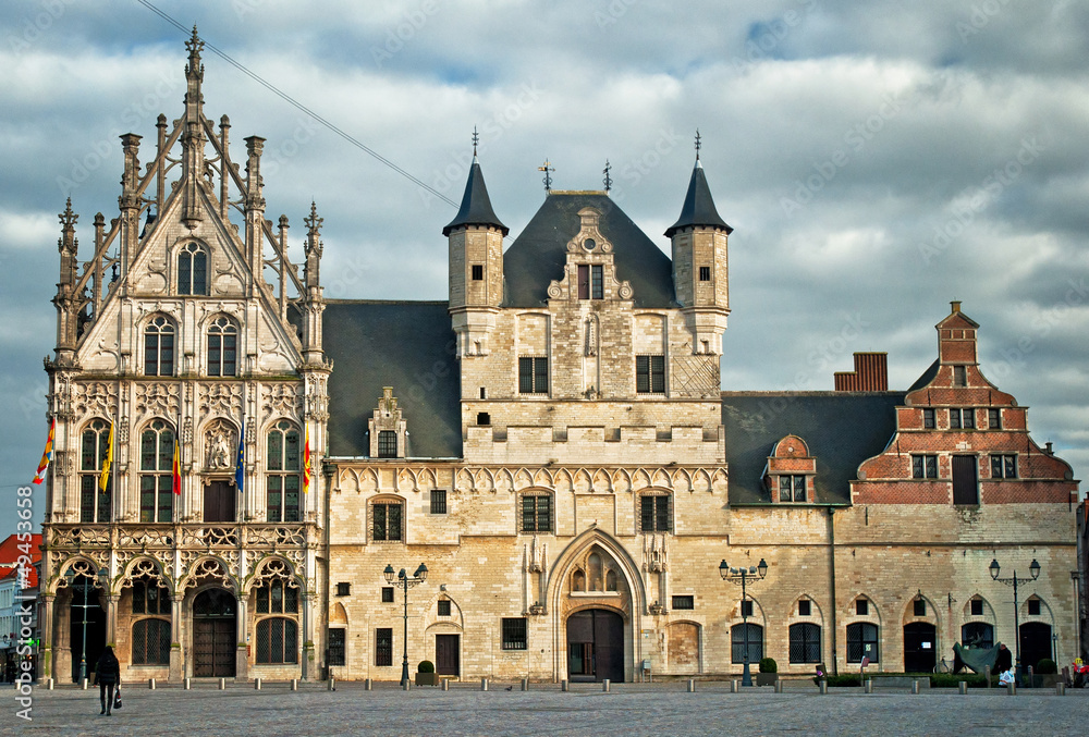 Main square of Mechelen, Belgium