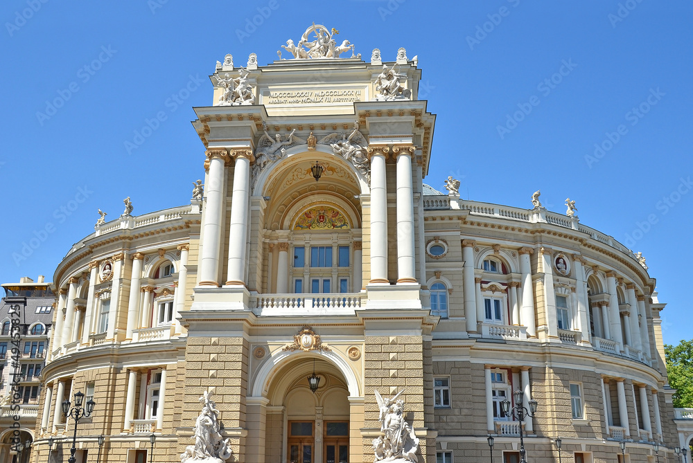 Building of public opera and ballet theater in Odessa, Ukraine