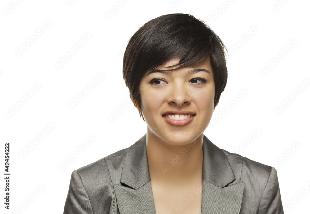Young Adult Mixed Race Adult Looking to the Side Young Adult Mixed Race Adult Looking to the Side