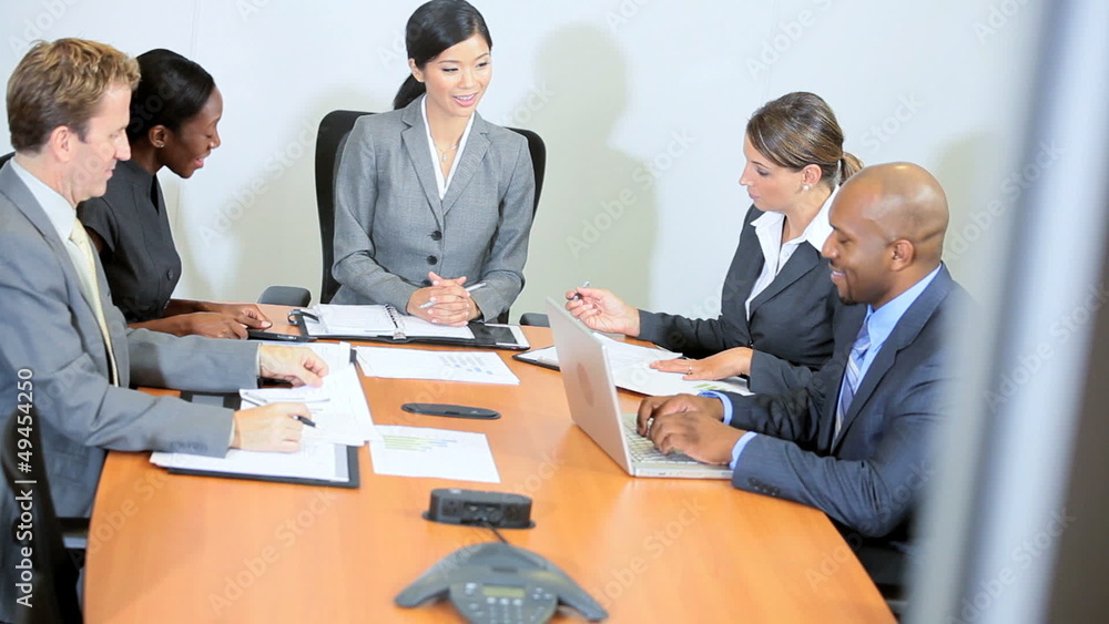 Meeting Successful Multi Ethnic Business People Meeting Successful Multi Ethnic Business People