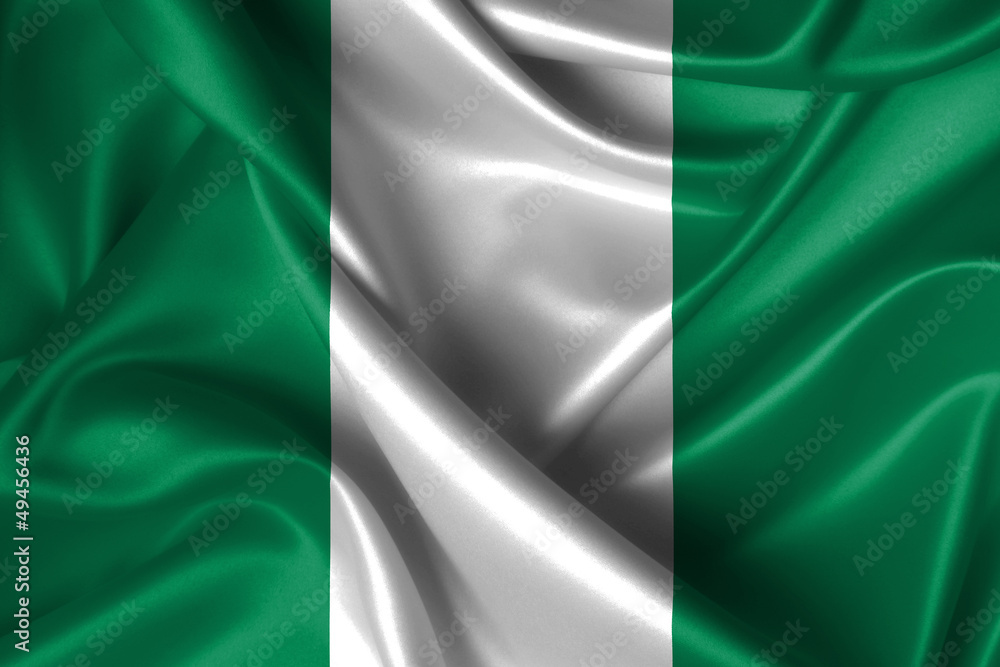 Wavy Flag of Nigeria
