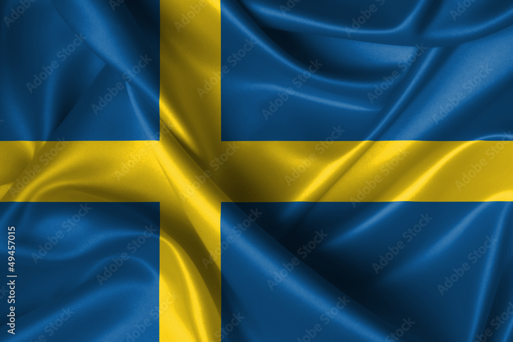 Wavy Flag of Sweden