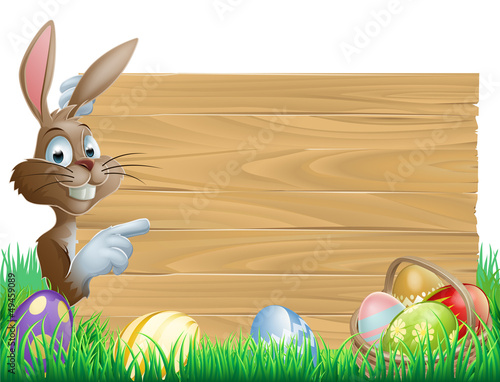 Easter Eggs Wooden Sign