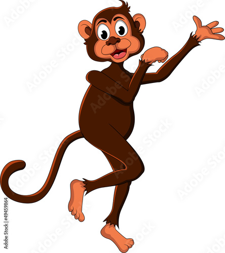 cute monkey cartoon expression