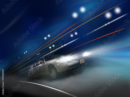 Foto Driving at night