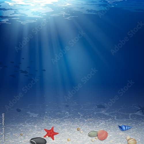 Vector Illustration of an Underwater Background