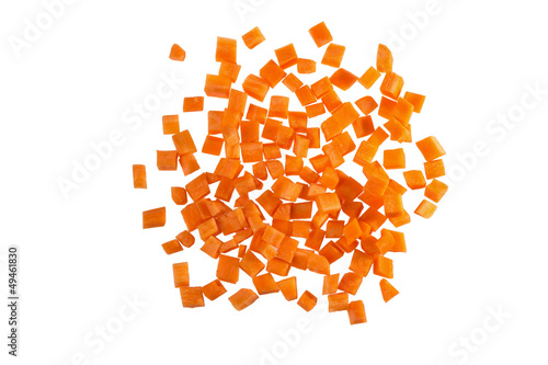 Fresh carrots, diced