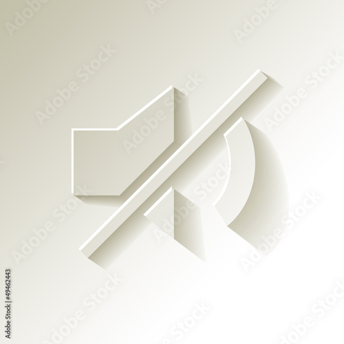 Lautstärke leiser Ton aus Icon