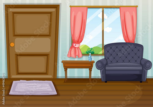 A clean living room